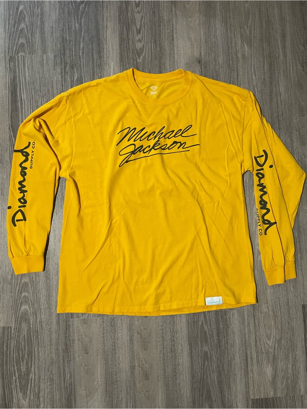 Diamond Supply Co. Men's Yellow Long Sleeve Graphic Tee